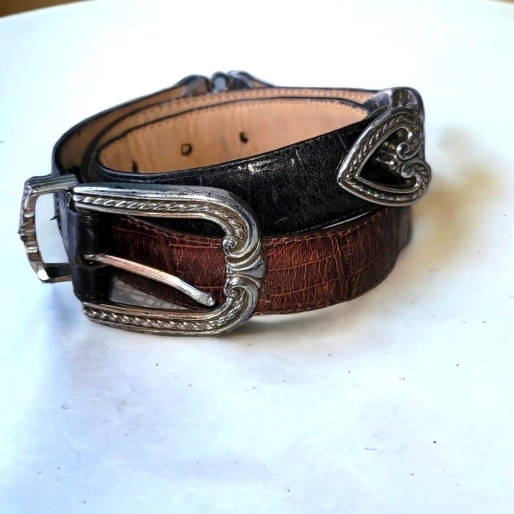 Brighton Faux Alligator Leather Belt
